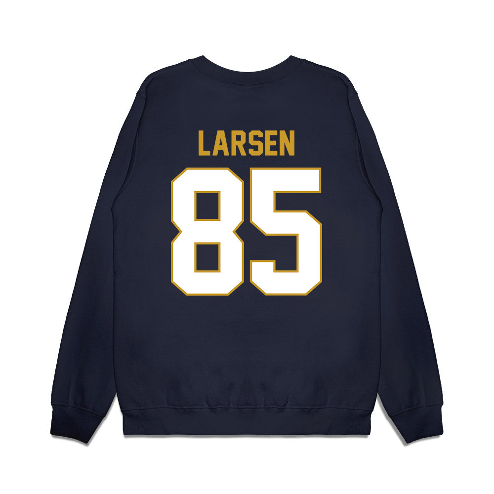 Notre Dame - NCAA Football : Jack Larsen - Vintage Helmet Premium Crewneck Sweatshirt-1