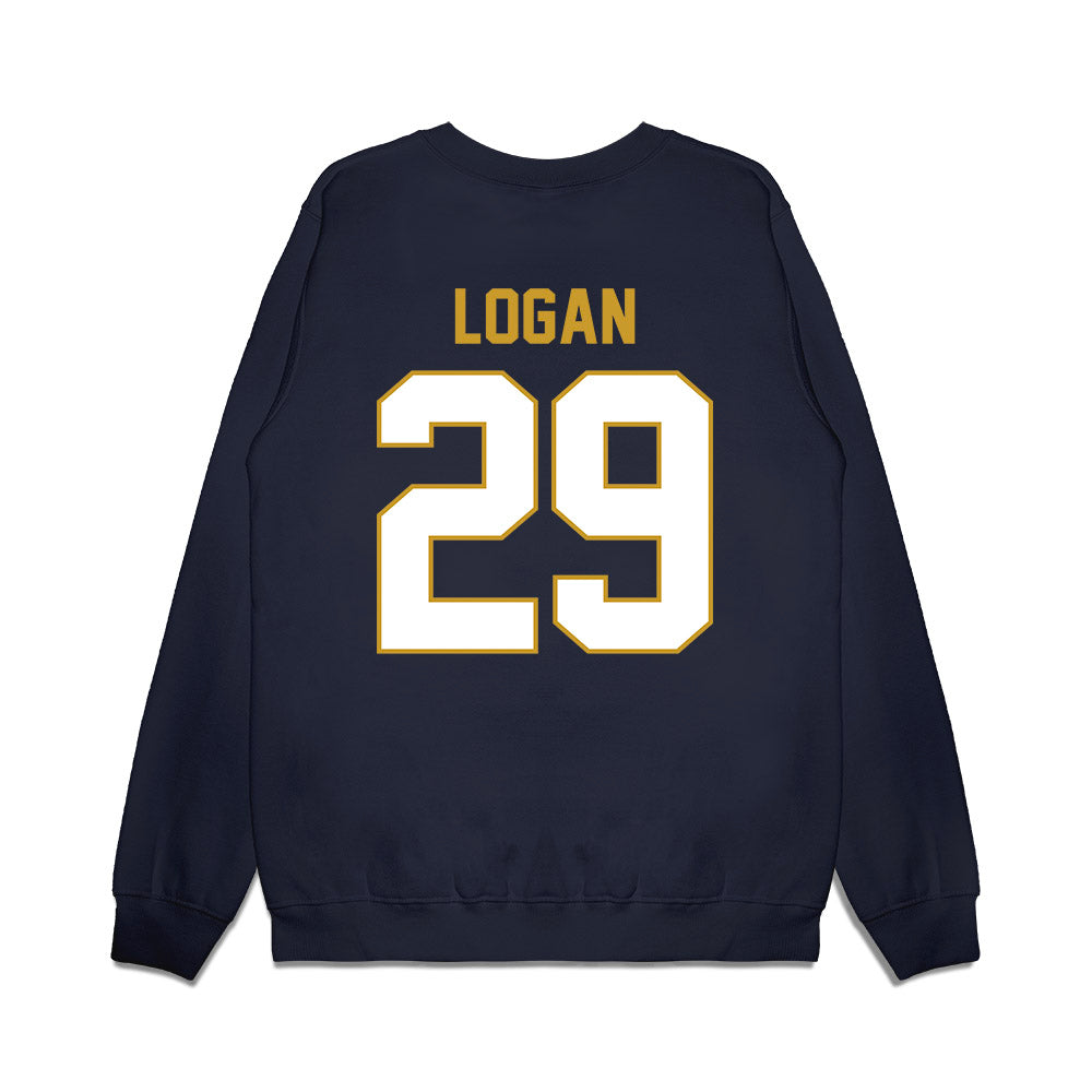 Notre Dame - NCAA Football : Brandon Logan - Vintage Helmet Premium Crewneck Sweatshirt-1