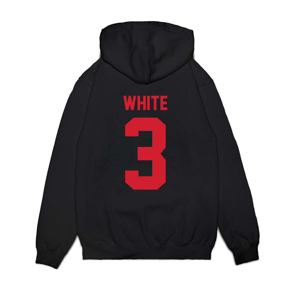 NC State - NCAA Football : Aydan White - Vintage Helmet Premium Hooded Sweatshirt-1