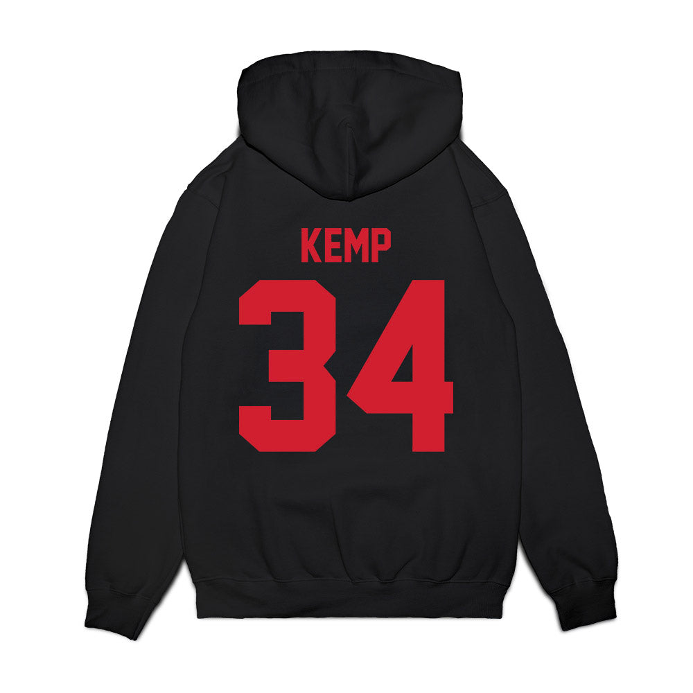 NC State - NCAA Football : Gerritt Kemp - Vintage Helmet Premium Hooded Sweatshirt-1
