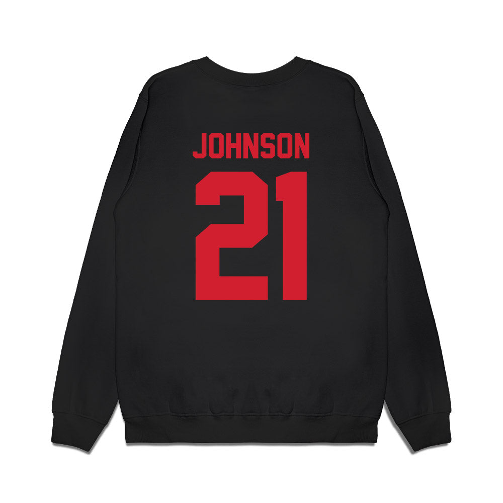 NC State - NCAA Football : Jamel Johnson - Vintage Helmet Premium Crewneck Sweatshirt-1