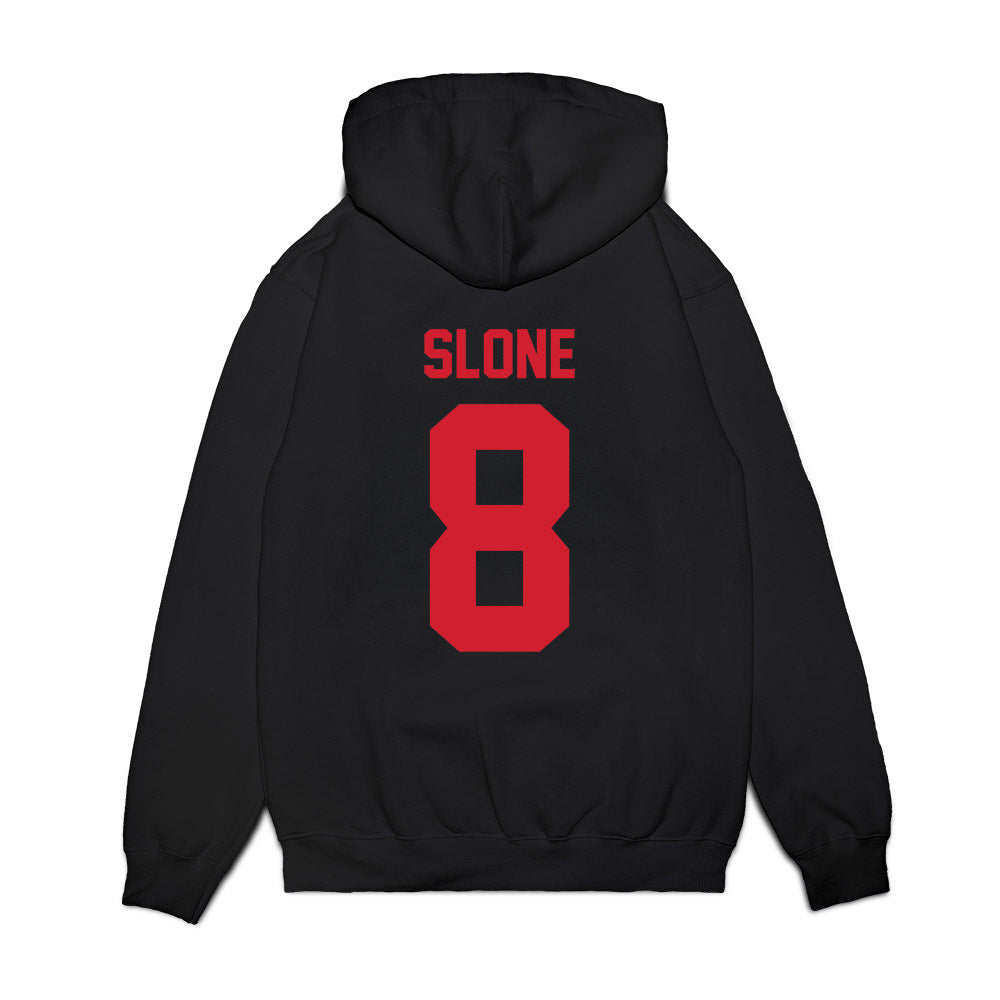 NC State - NCAA Football : Cian Slone - Vintage Helmet Premium Hooded Sweatshirt-1