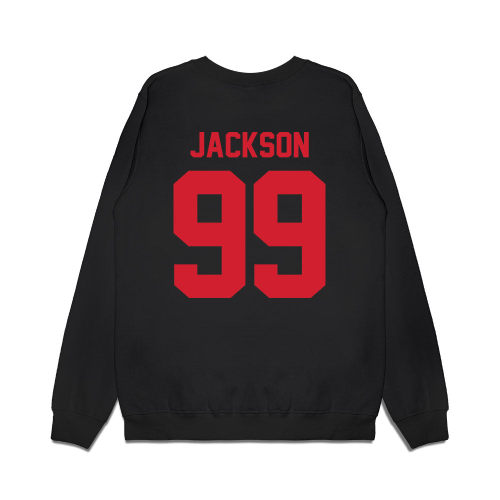 NC State - NCAA Football : Davin Jackson - Vintage Helmet Premium Crewneck Sweatshirt-1