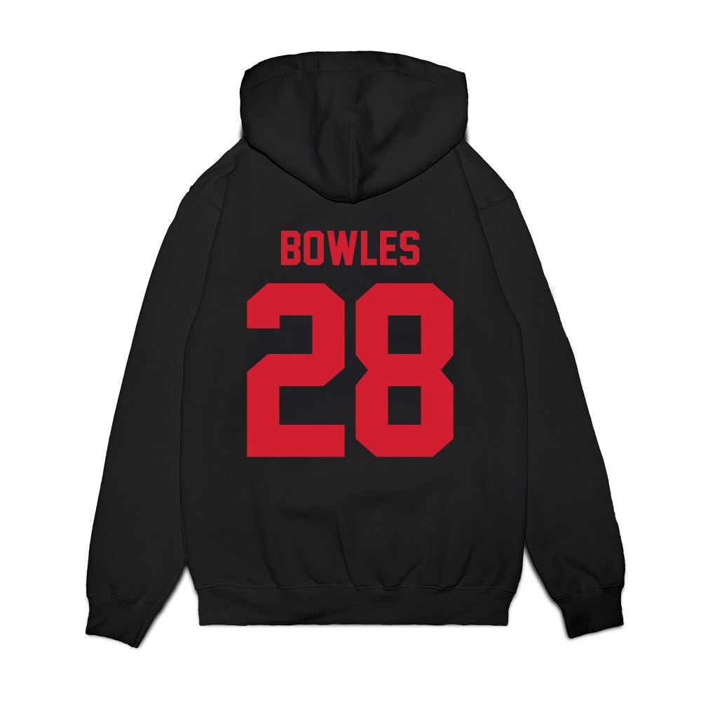 NC State - NCAA Football : Aristotle Bowles - Vintage Helmet Premium Hooded Sweatshirt-1