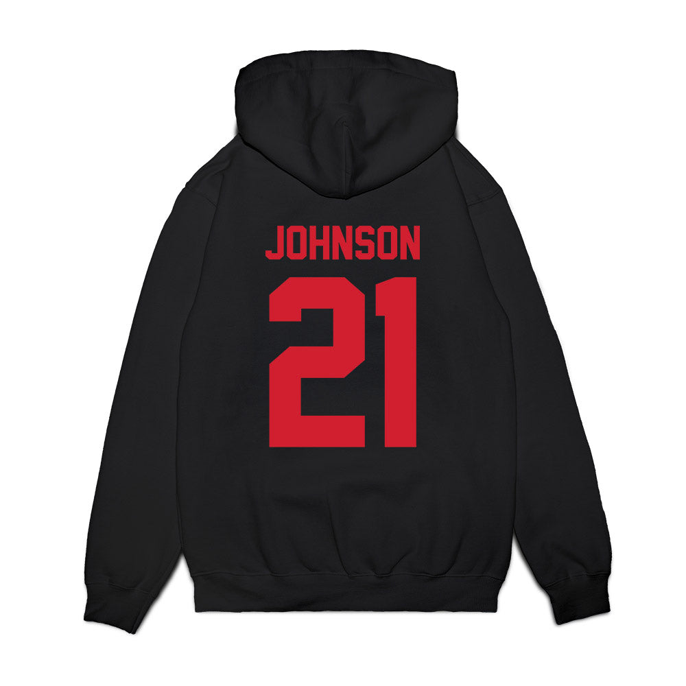 NC State - NCAA Football : Jamel Johnson - Vintage Helmet Premium Hooded Sweatshirt-1
