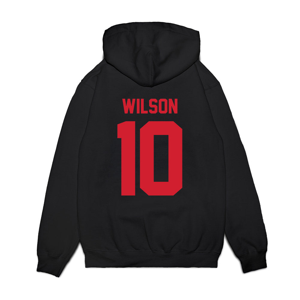 NC State - NCAA Football : Will Wilson - Vintage Helmet Premium Hooded Sweatshirt-1
