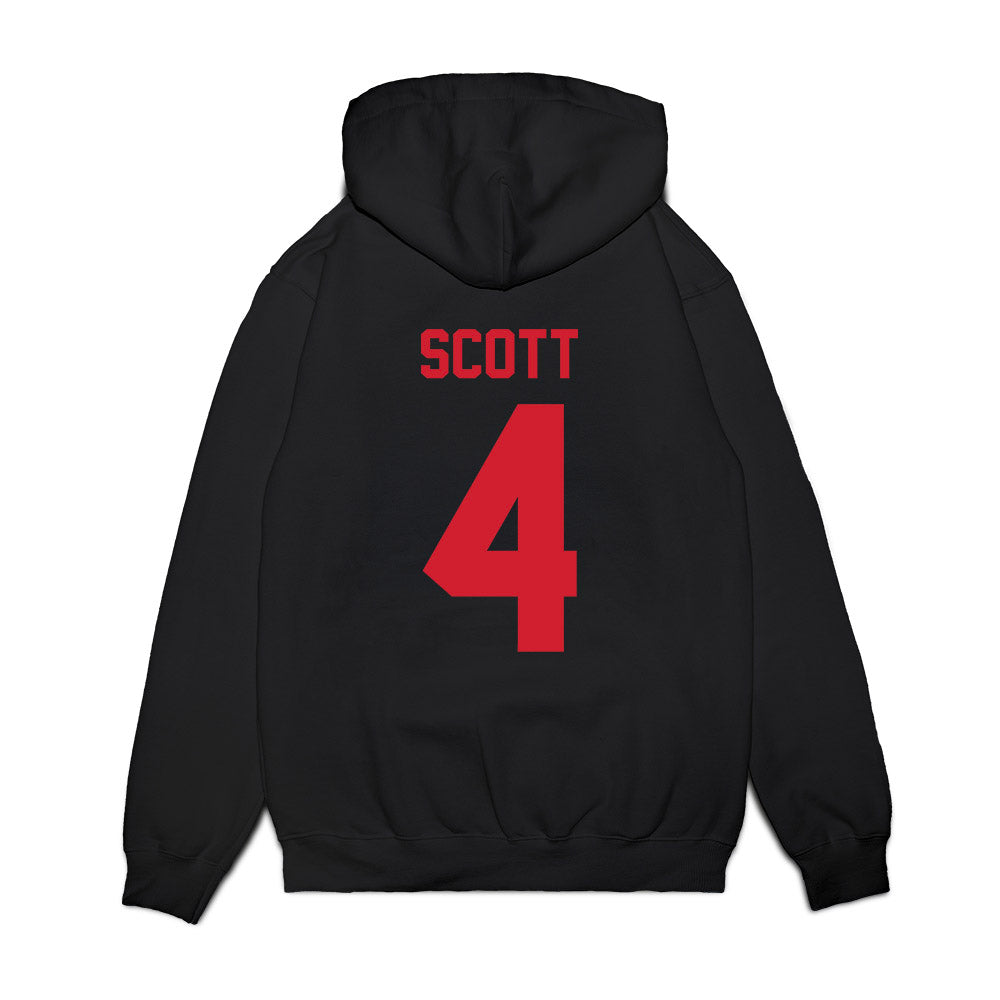 NC State - NCAA Football : Duke Scott - Vintage Helmet Premium Hooded Sweatshirt-1