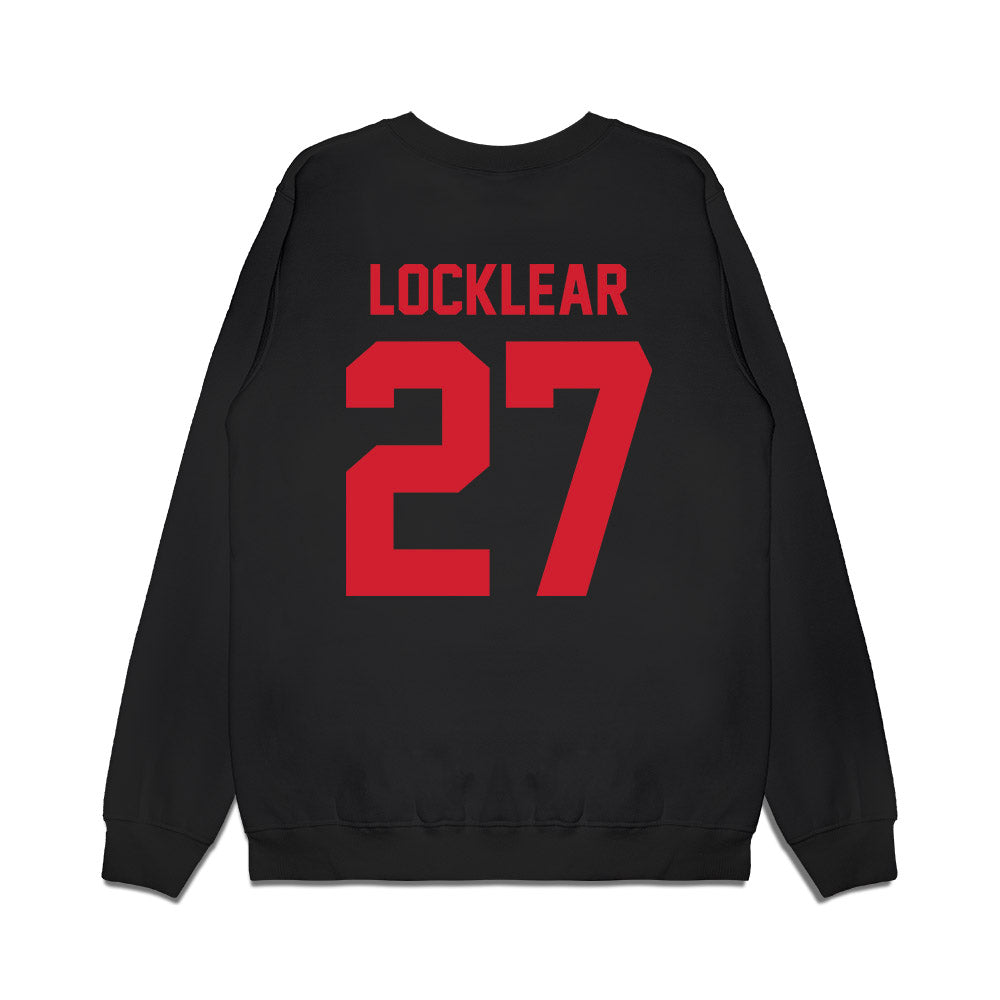 NC State - NCAA Football : Ashton Locklear - Vintage Helmet Premium Crewneck Sweatshirt-1