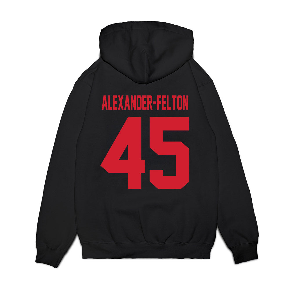 NC State - NCAA Football : Josh Alexander-Felton - Vintage Helmet Premium Hooded Sweatshirt-1