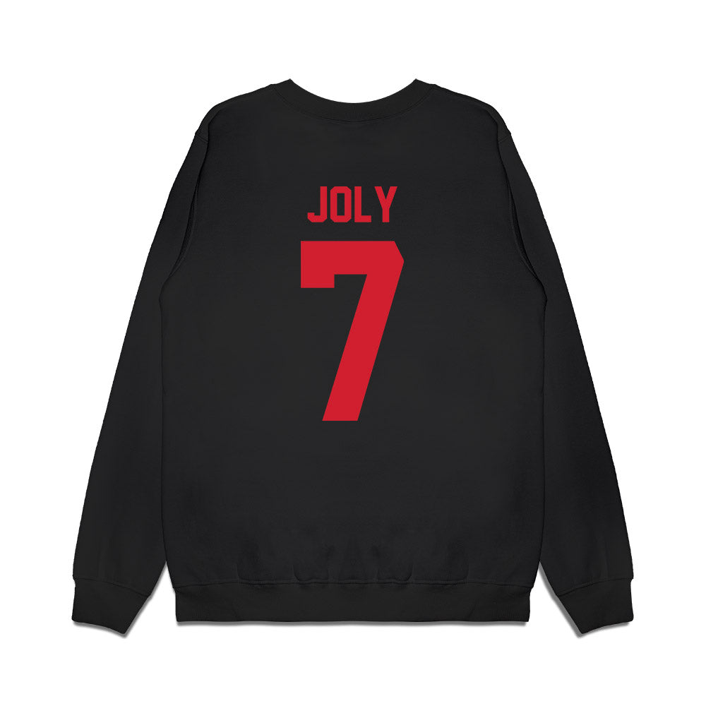 NC State - NCAA Football : Justin Joly - Vintage Helmet Premium Crewneck Sweatshirt-1