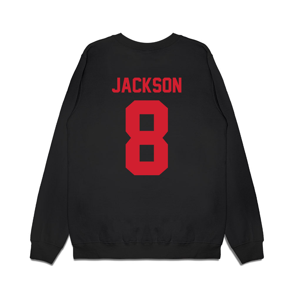 NC State - NCAA Football : Keenan Jackson - Vintage Helmet Premium Crewneck Sweatshirt-1