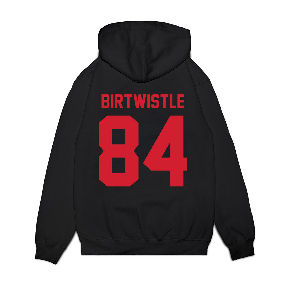 NC State - NCAA Football : Charlie Birtwistle - Vintage Helmet Premium Hooded Sweatshirt-1