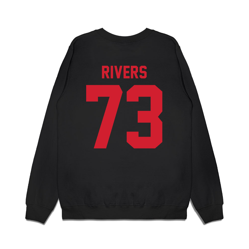 NC State - NCAA Football : Darion Rivers - Vintage Helmet Premium Crewneck Sweatshirt-1