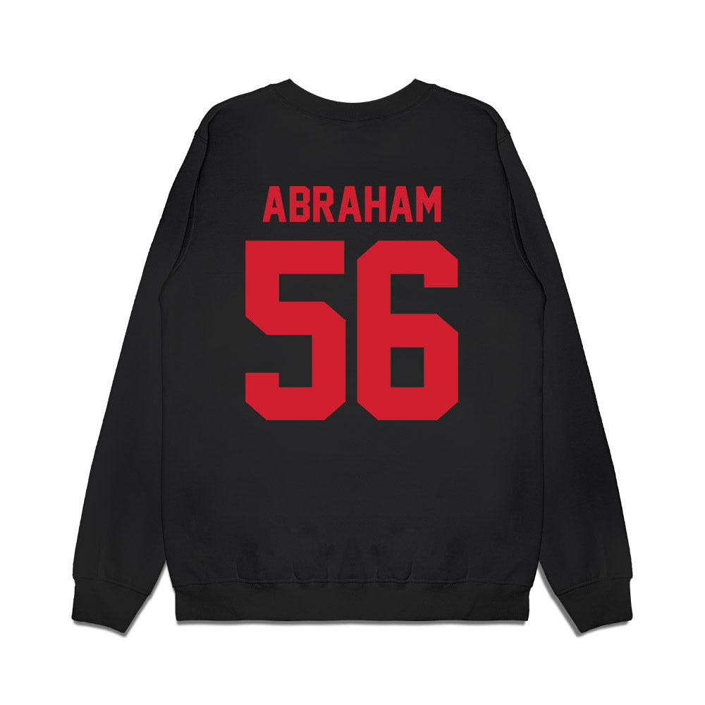 NC State - NCAA Football : Omarian Abraham - Vintage Helmet Premium Crewneck Sweatshirt-1