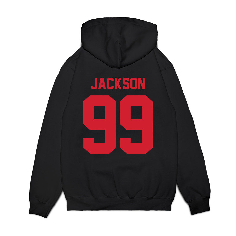NC State - NCAA Football : Davin Jackson - Vintage Helmet Premium Hooded Sweatshirt-1