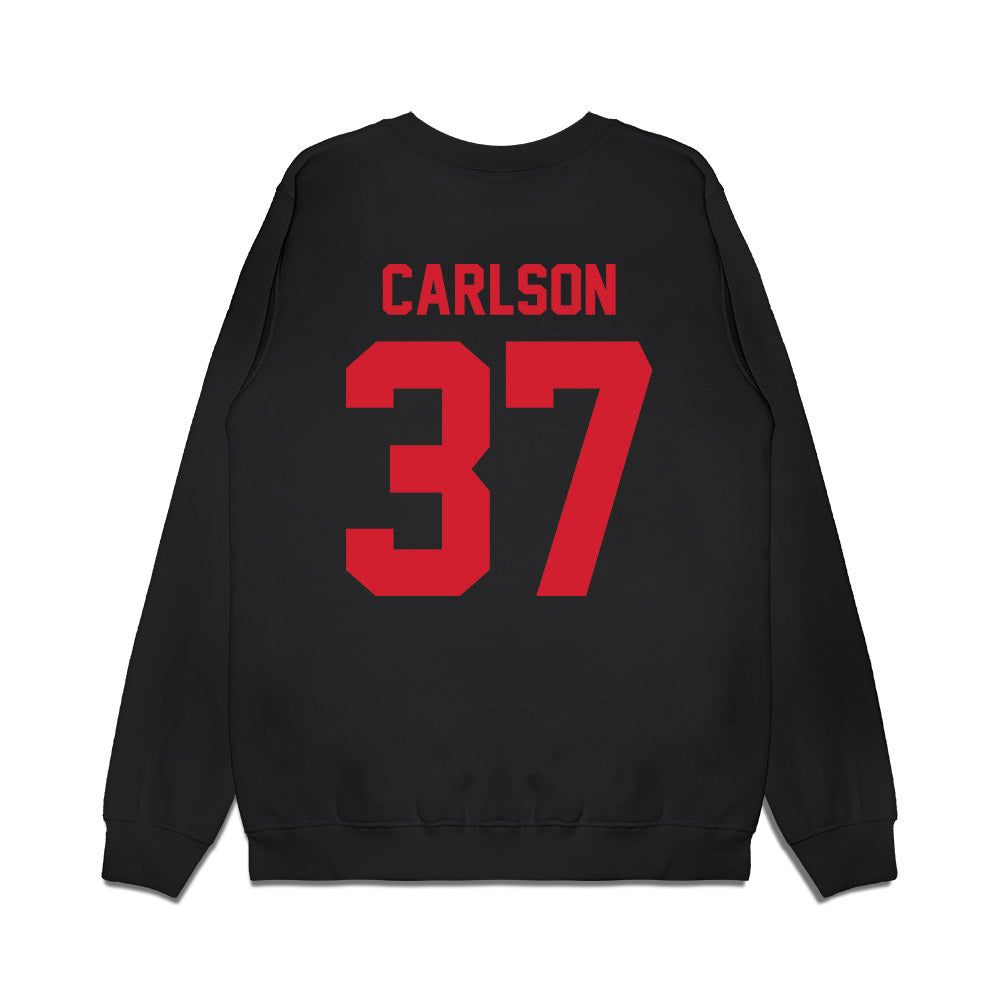 NC State - NCAA Football : Addison Carlson - Vintage Helmet Premium Crewneck Sweatshirt-1