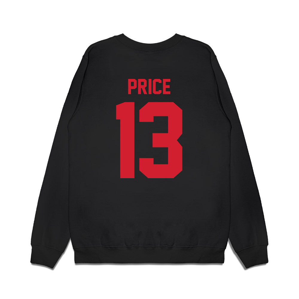 NC State - NCAA Football : Travali Price - Vintage Helmet Premium Crewneck Sweatshirt-1