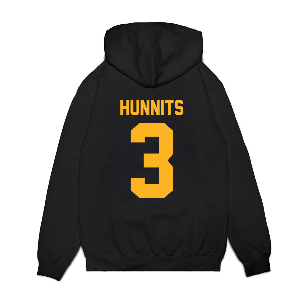 Pittsburgh - NCAA Football : Blue Hunnits - Vintage Helmet Premium Hooded Sweatshirt-1