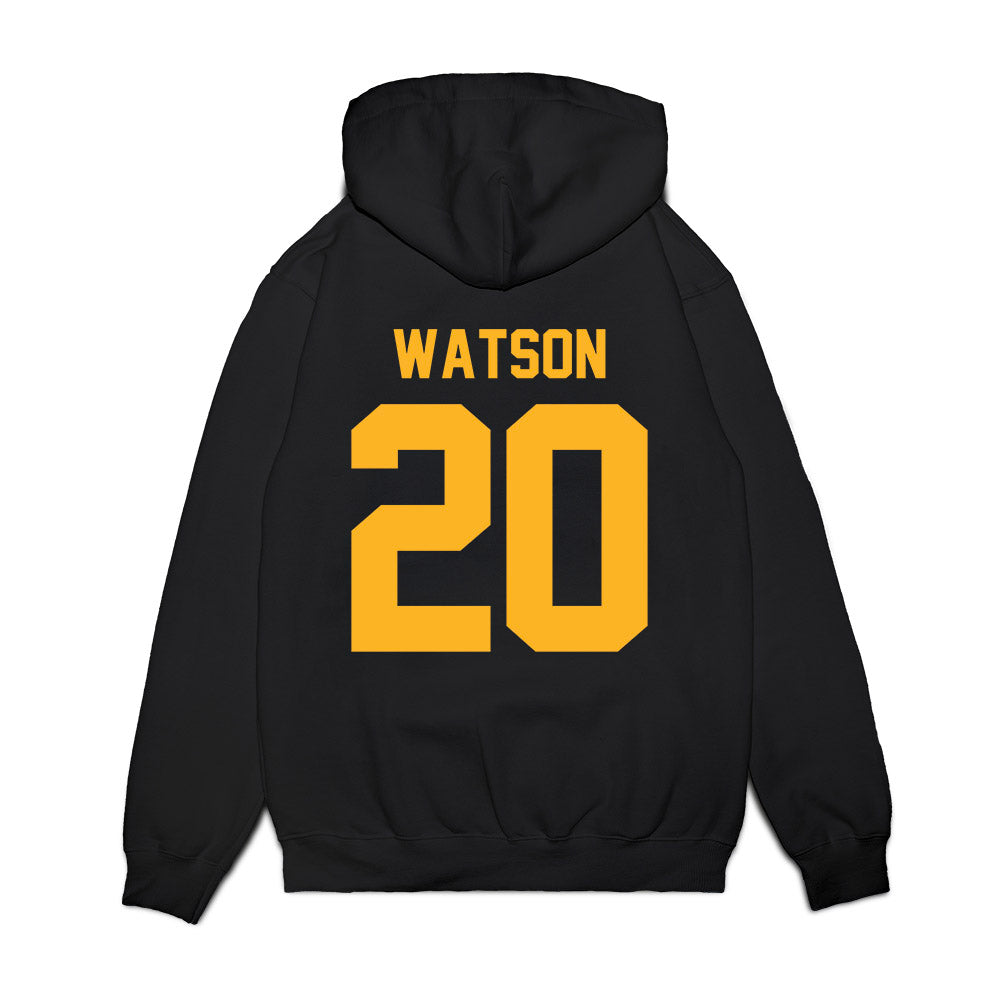 Baylor - NCAA Football : Jacorey Watson - Vintage Helmet Premium Hooded Sweatshirt-1