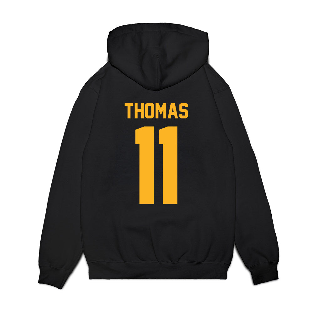 Baylor - NCAA Football : Keaton Thomas - Vintage Helmet Premium Hooded Sweatshirt-1