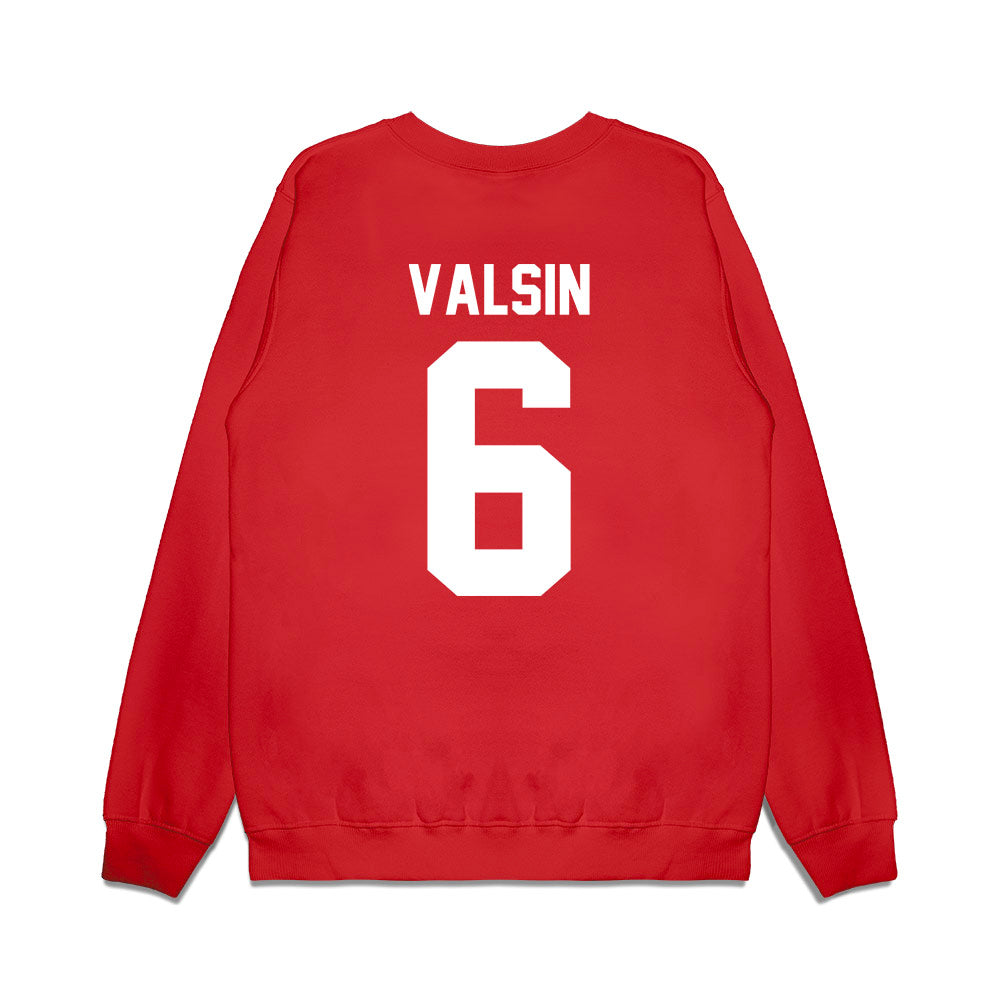 Texas Tech - NCAA Football : Kelby Valsin - Vintage Helmet Premium Crewneck Sweatshirt-1