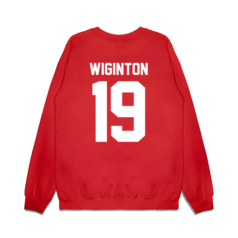 Texas Tech - NCAA Football : Haydon Wiginton - Vintage Helmet Premium Crewneck Sweatshirt-1