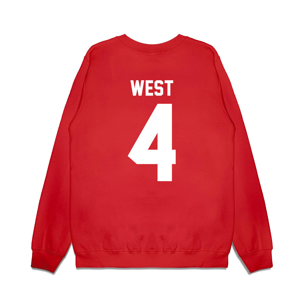 Texas Tech - NCAA Football : Tyrone West - Vintage Helmet Premium Crewneck Sweatshirt-1