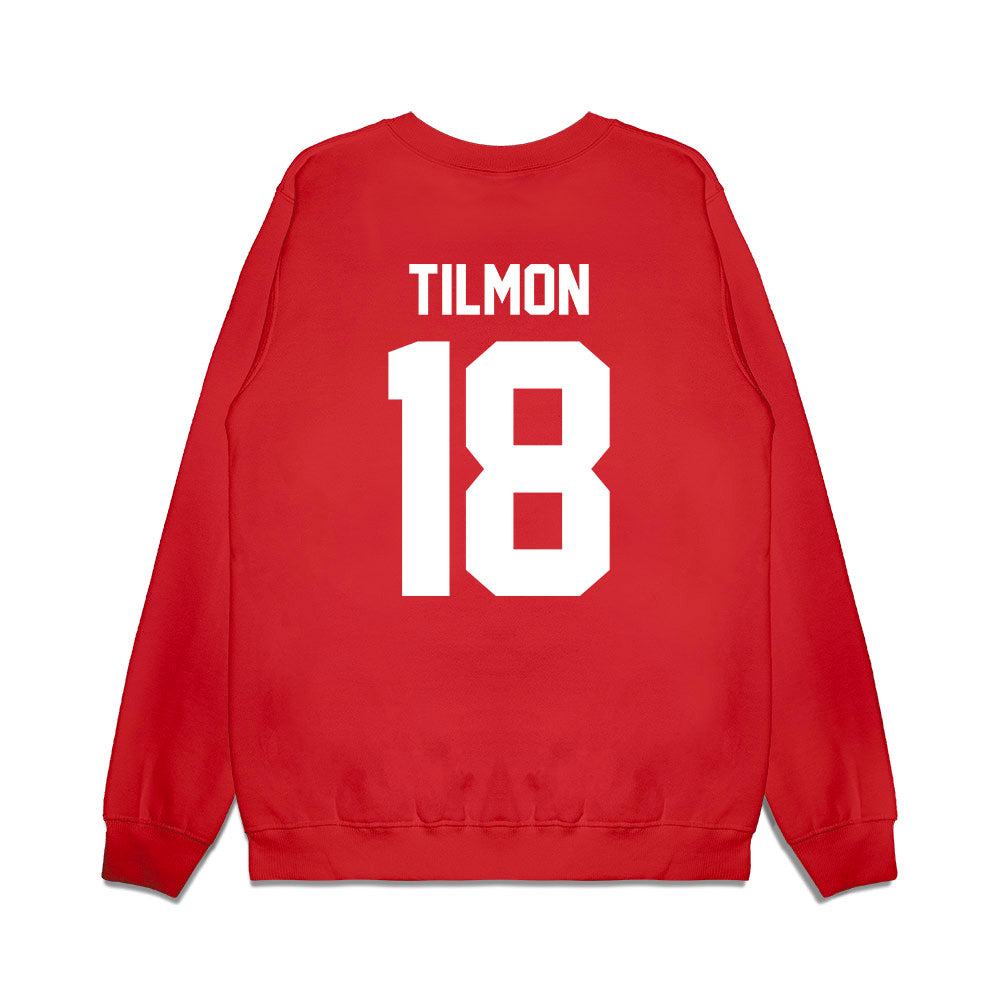 Texas Tech - NCAA Football : Terrell Tilmon - Vintage Helmet Premium Crewneck Sweatshirt-1
