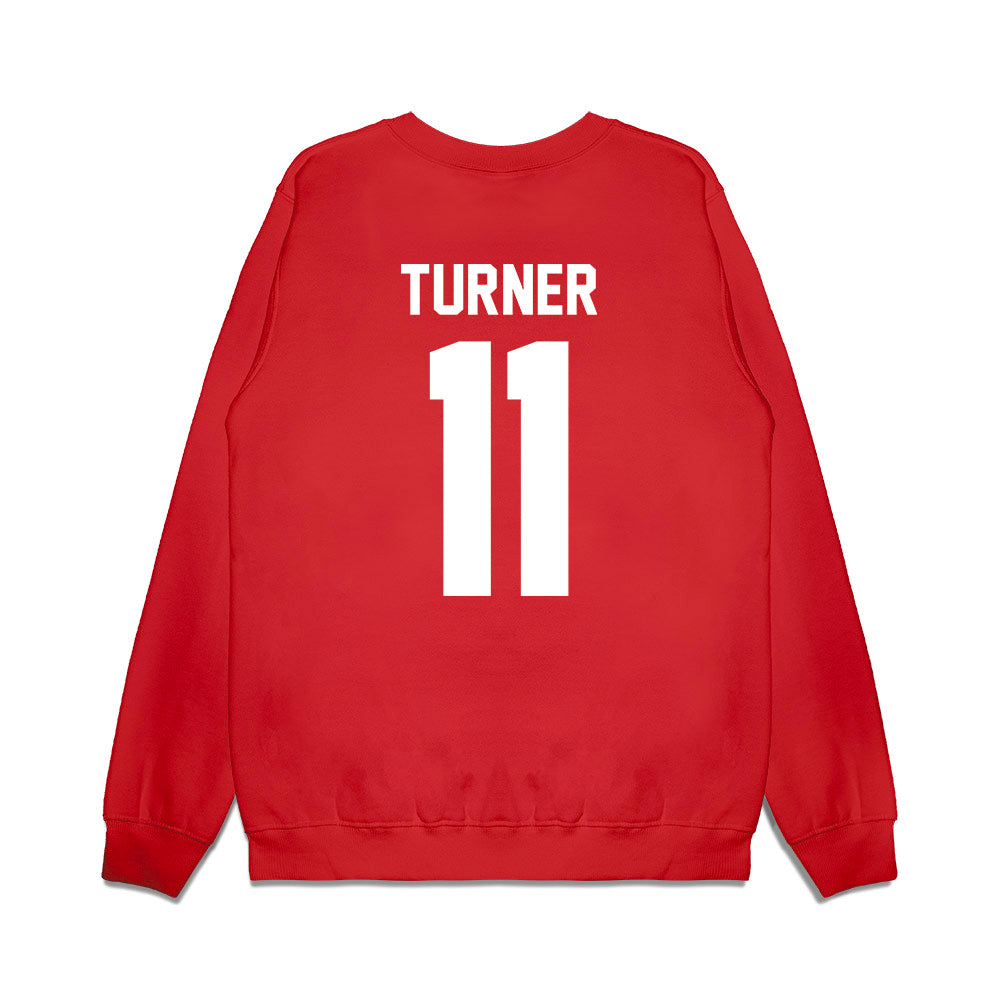 Texas Tech - NCAA Football : Tyson Turner - Vintage Helmet Premium Crewneck Sweatshirt-1