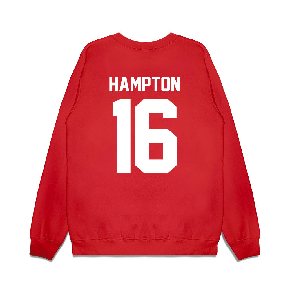Texas Tech - NCAA Football : Ashton Hampton - Vintage Helmet Premium Crewneck Sweatshirt-1