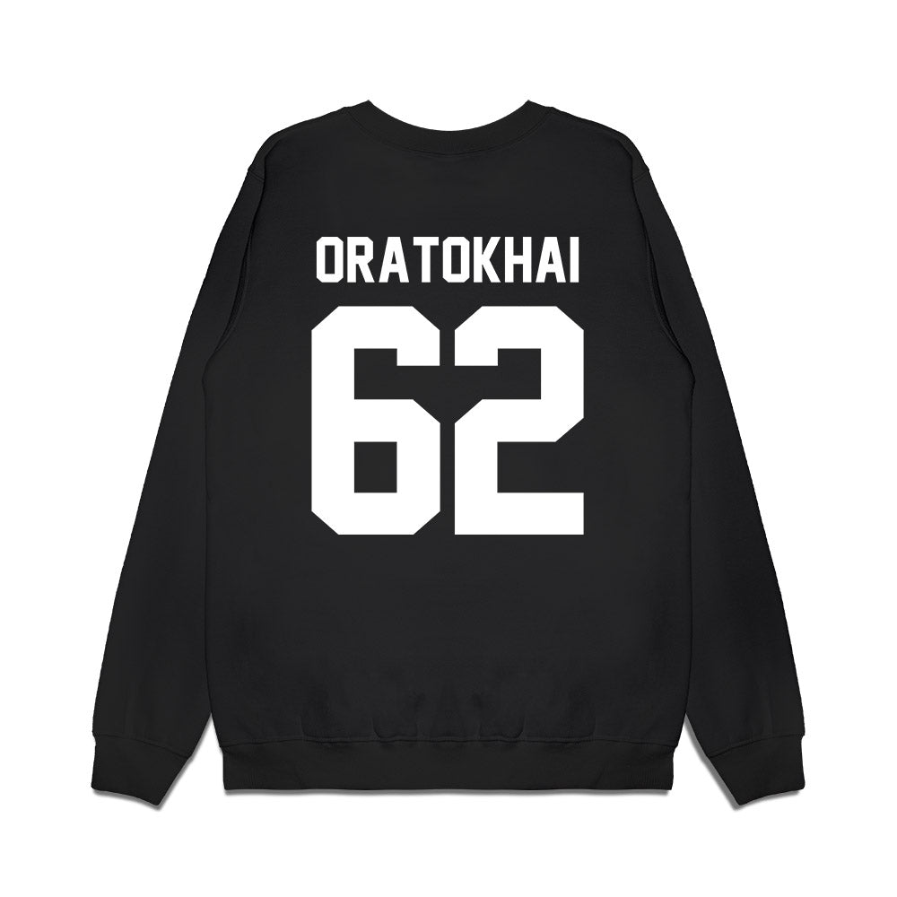 Northwestern - NCAA Football : Adrian-Izic Oratokhai - Vintage Football Premium Crewneck Sweatshirt-1