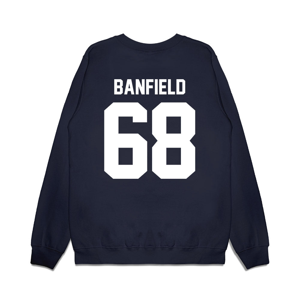 UNC - NCAA Football : Aidan Banfield - Vintage Helmet Premium Crewneck Sweatshirt-1