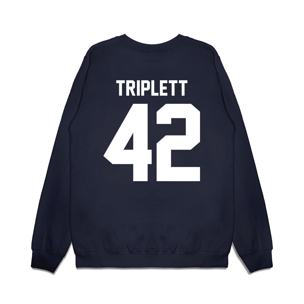 UNC - NCAA Football : Spencer Triplett - Vintage Helmet Premium Crewneck Sweatshirt-1
