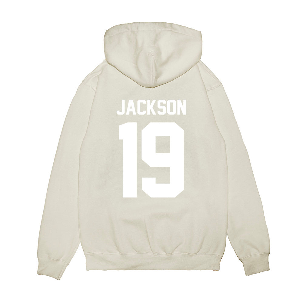 TCU - NCAA Football : Kylin Jackson - Vintage Helmet Premium Hooded Sweatshirt-1