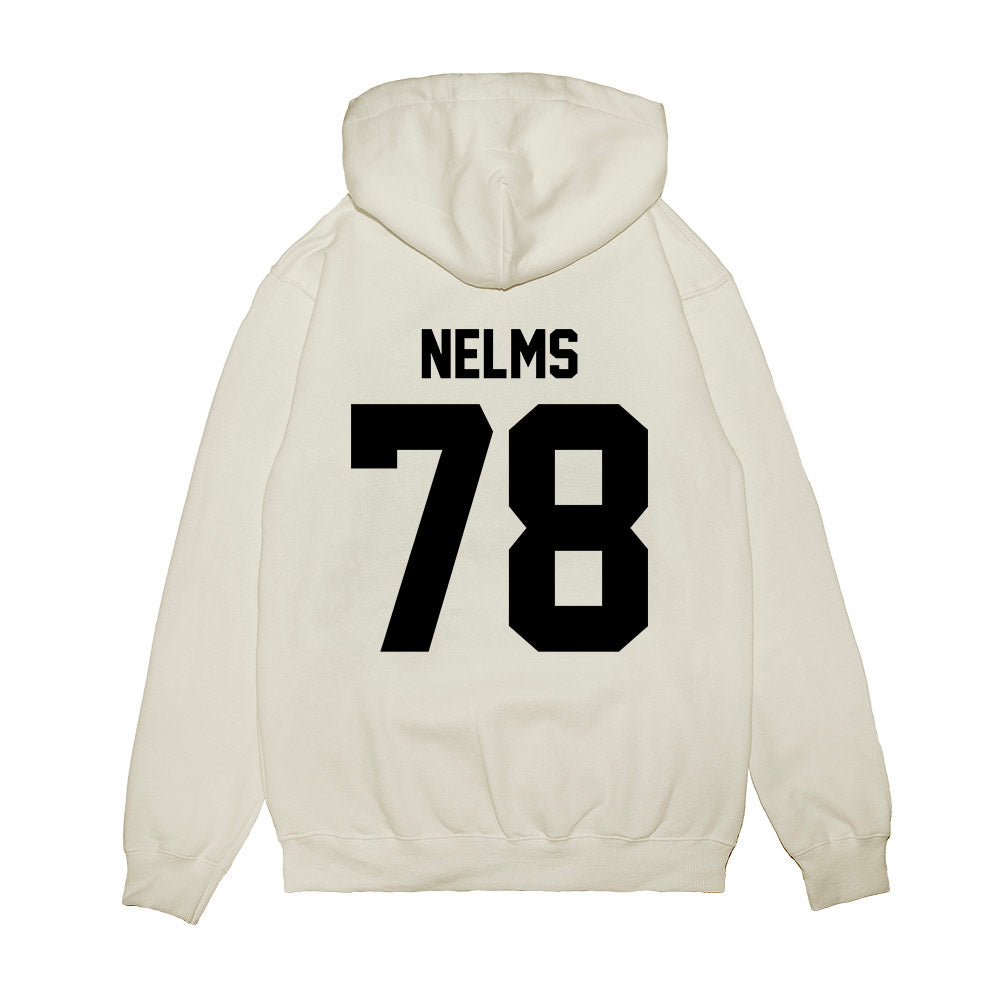 Georgia - NCAA Football : Tate Nelms - Vintage Helmet Premium Hooded Sweatshirt-1