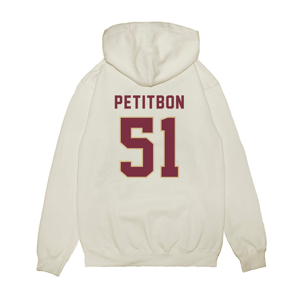 FSU - NCAA Football : Luke Petitbon - Vintage Helmet Premium Hooded Sweatshirt-1