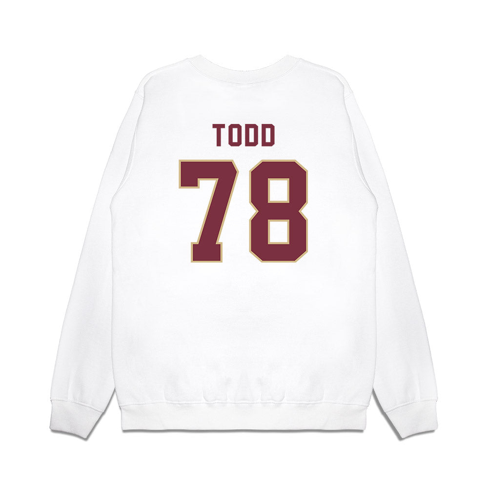 FSU - NCAA Football : Jayden Todd - Vintage Helmet Premium Crewneck Sweatshirt-1
