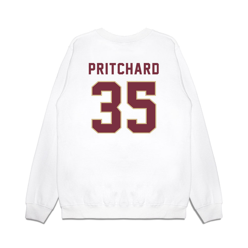 FSU - NCAA Football : Ethan Pritchard - Vintage Helmet Premium Crewneck Sweatshirt-1