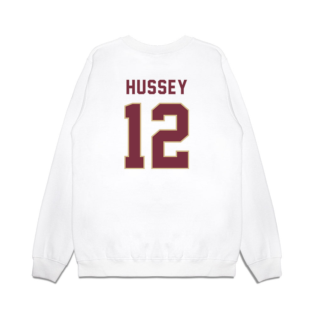 FSU - NCAA Football : Conrad Hussey - Vintage Helmet Premium Crewneck Sweatshirt-1