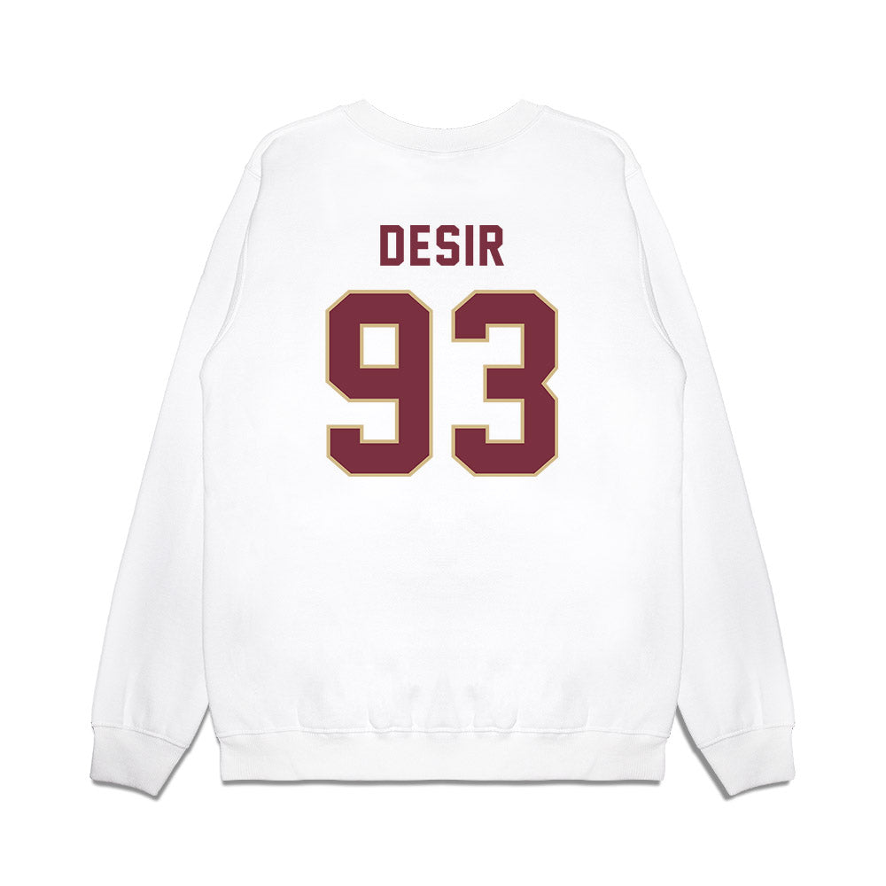 FSU - NCAA Football : Mandrell Desir - Vintage Helmet Premium Crewneck Sweatshirt-1