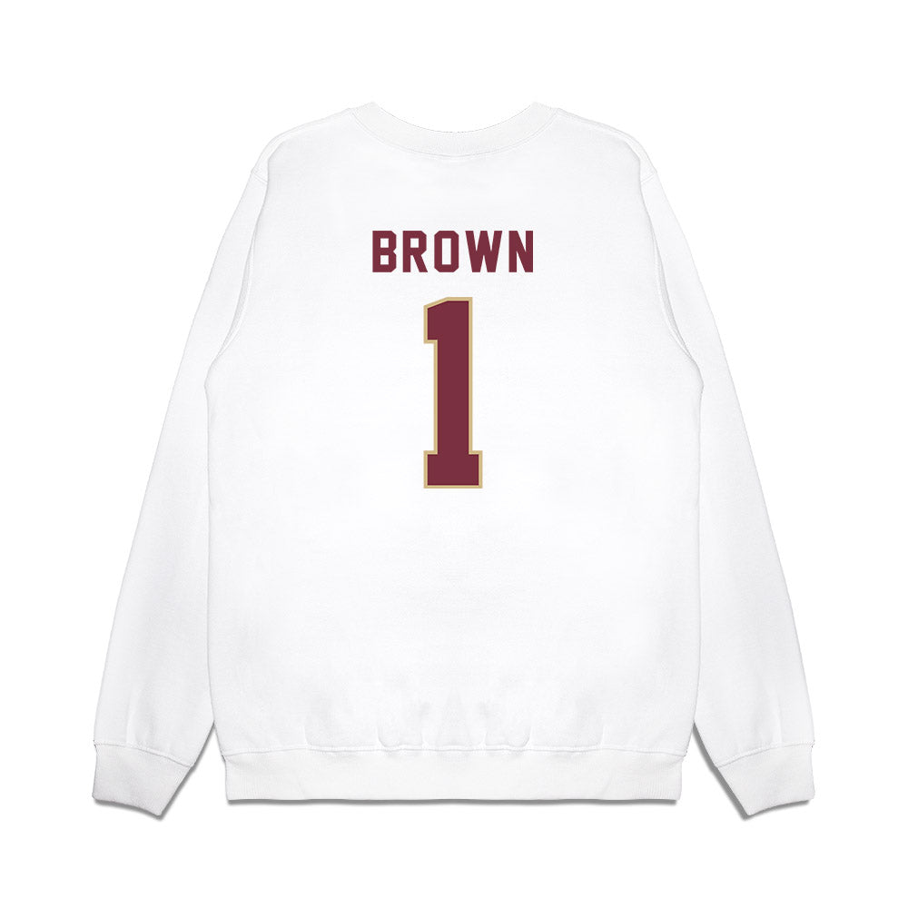 FSU - NCAA Football : Shyheim Brown - Vintage Helmet Premium Crewneck Sweatshirt-1