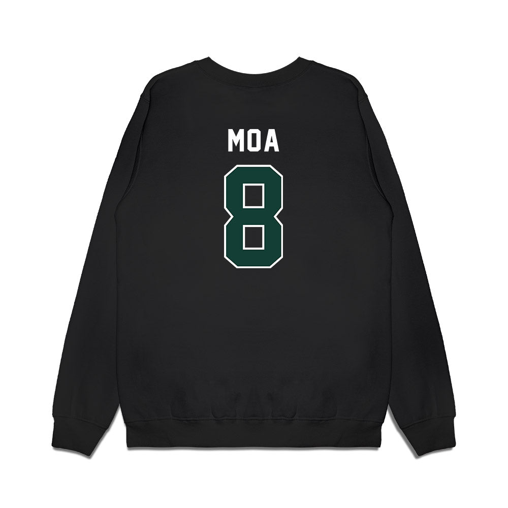 Michigan State - NCAA Football : Aisea Moa - Vintage Helmet Premium Crewneck Sweatshirt-1
