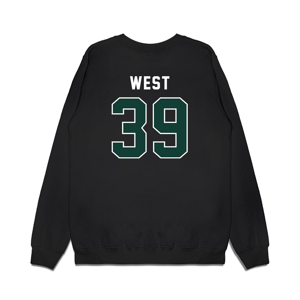 Michigan State - NCAA Football : Elisha West - Vintage Helmet Premium Crewneck Sweatshirt-1