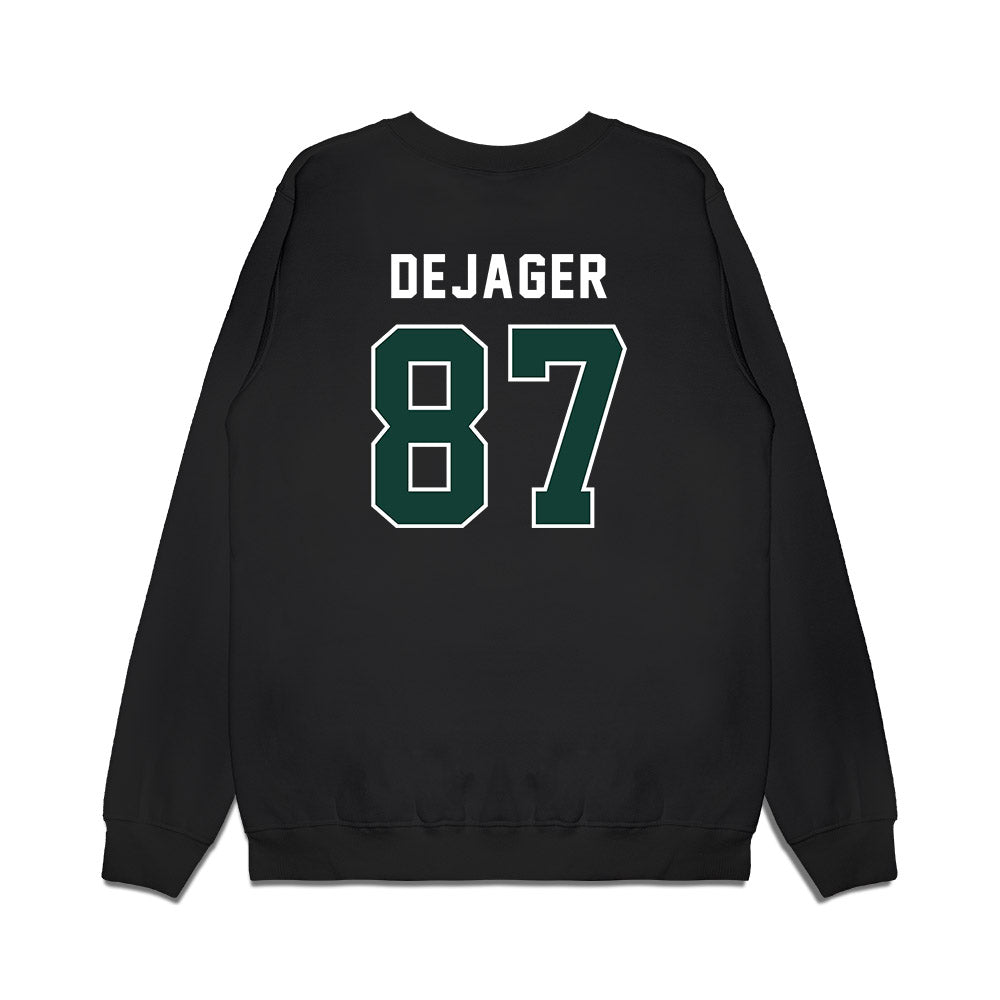 Michigan State - NCAA Football : Luke DeJager - Vintage Helmet Premium Crewneck Sweatshirt-1