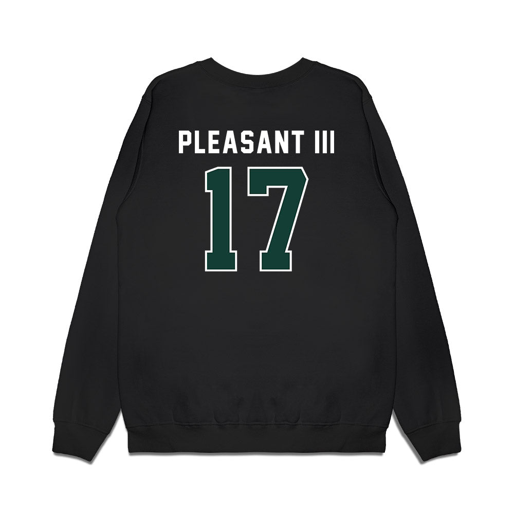 Michigan State - NCAA Football : Eddie Pleasant III - Vintage Helmet Premium Crewneck Sweatshirt-1