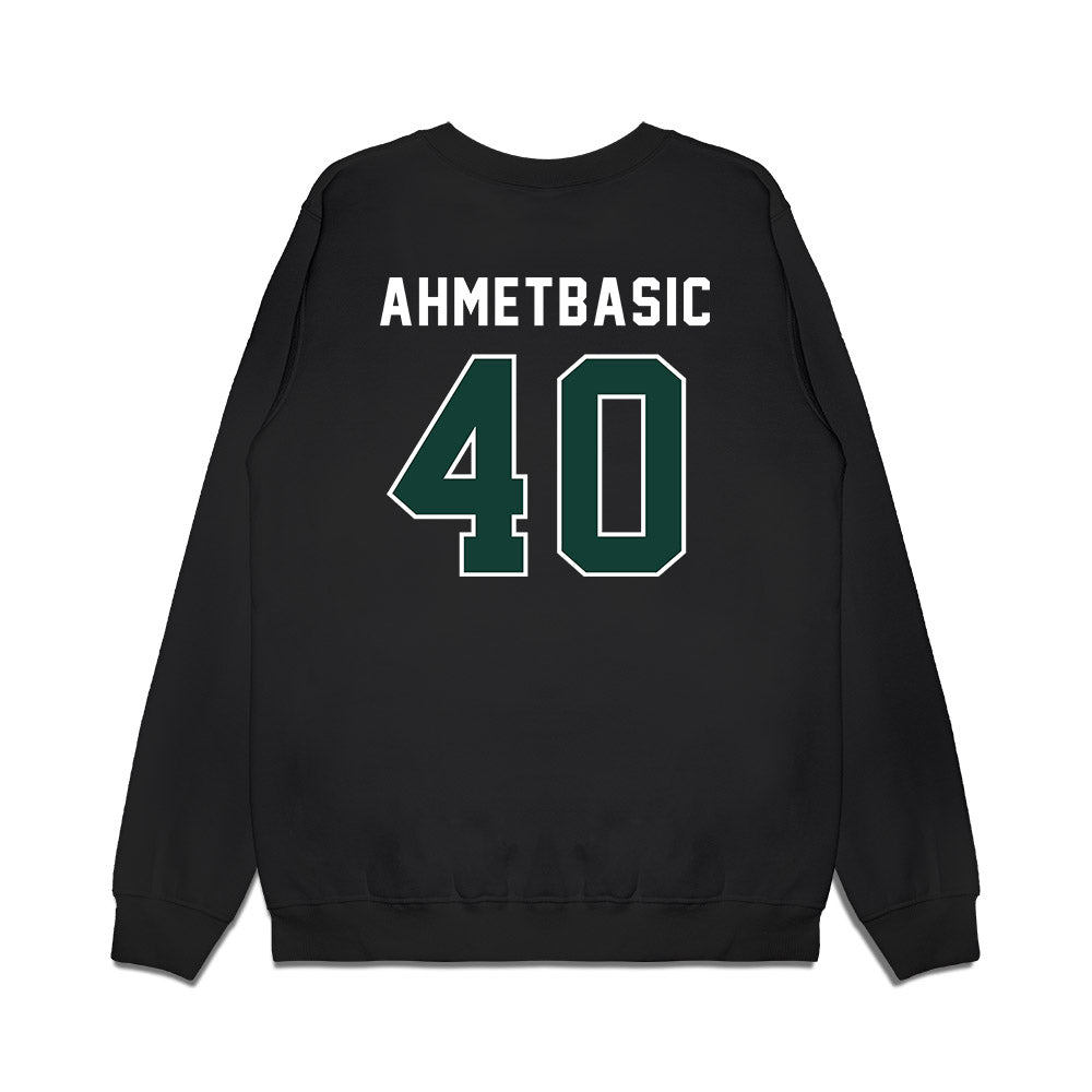 Michigan State - NCAA Football : Tarik Ahmetbasic - Vintage Helmet Premium Crewneck Sweatshirt-1