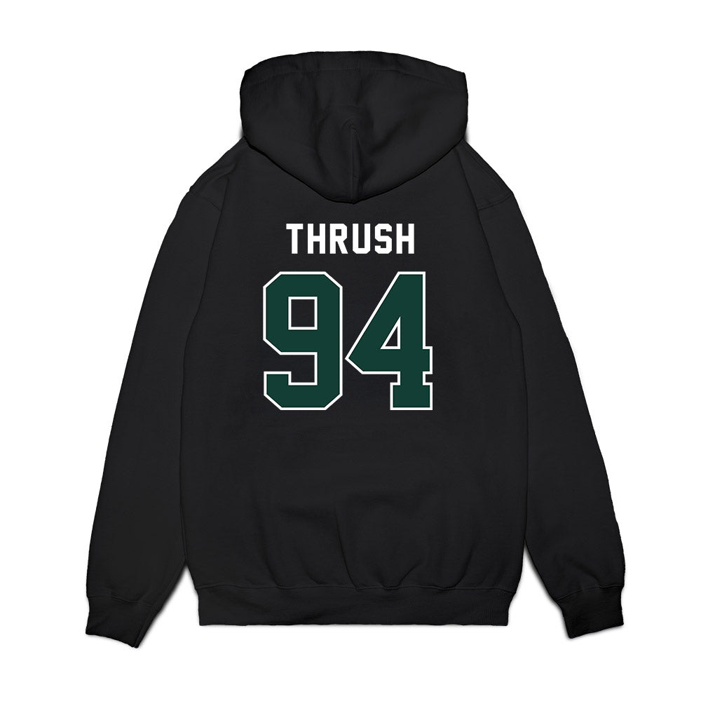 Michigan State - NCAA Football : Cal Thrush - Vintage Helmet Premium Hooded Sweatshirt-1