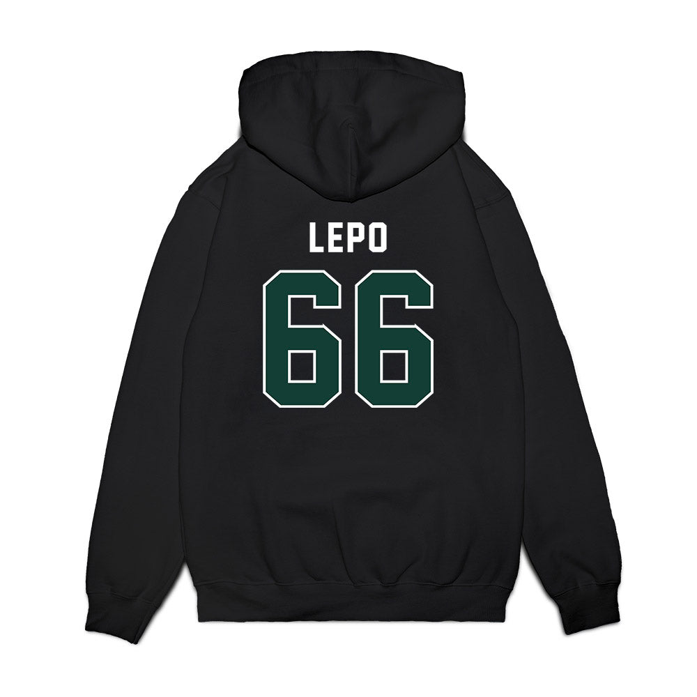 Michigan State - NCAA Football : Ashton Lepo - Vintage Helmet Premium Hooded Sweatshirt-1