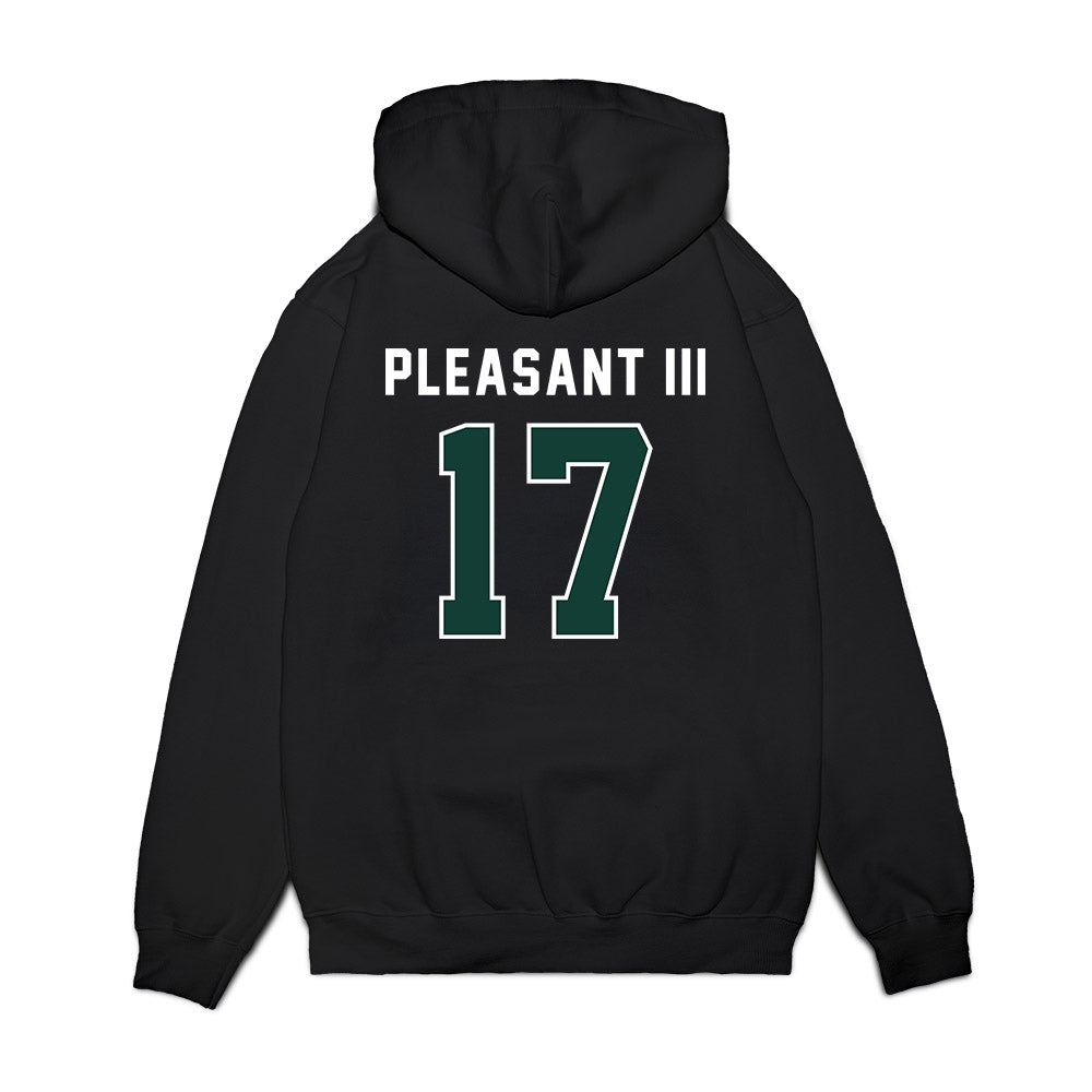 Michigan State - NCAA Football : Eddie Pleasant III - Vintage Helmet Premium Hooded Sweatshirt-1