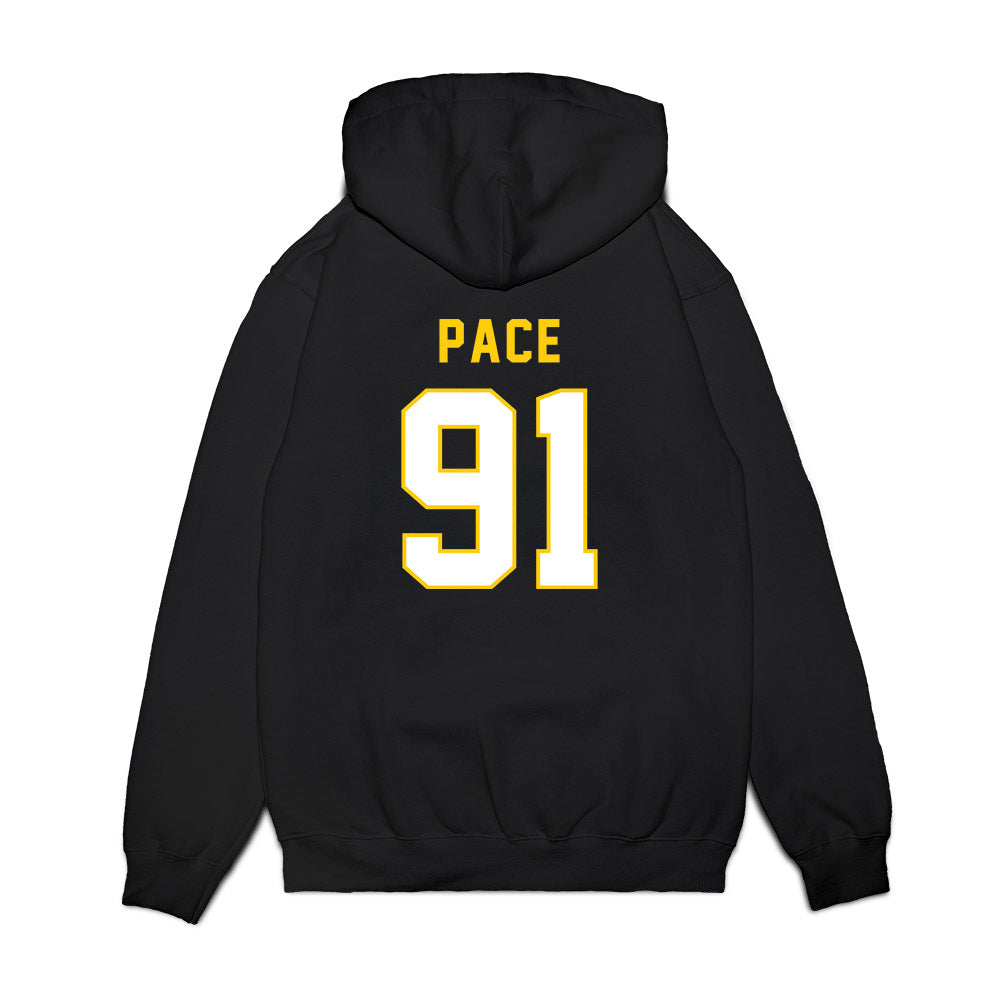 Iowa - NCAA Football : Jonah Pace - Vintage Helmet Premium Hooded Sweatshirt-1